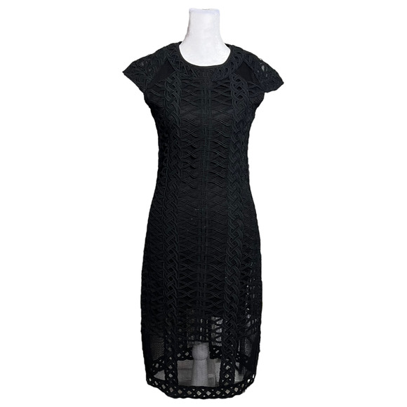 Jonathan Simkhai Cap Sleeve Tread-Lace Dress - Picture 2 of 14